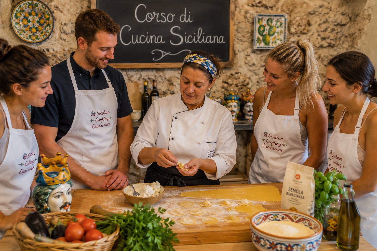 Corso di cucina siciliana (3h, pranzo incluso)