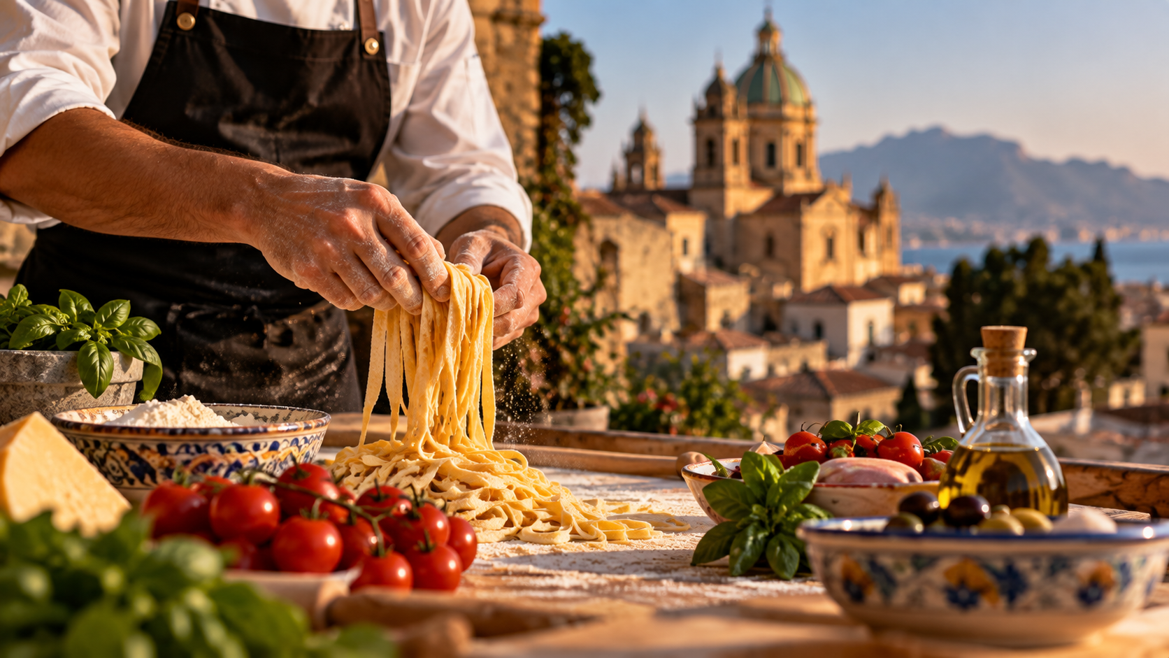 Corso di cucina siciliana (3h, pranzo incluso)